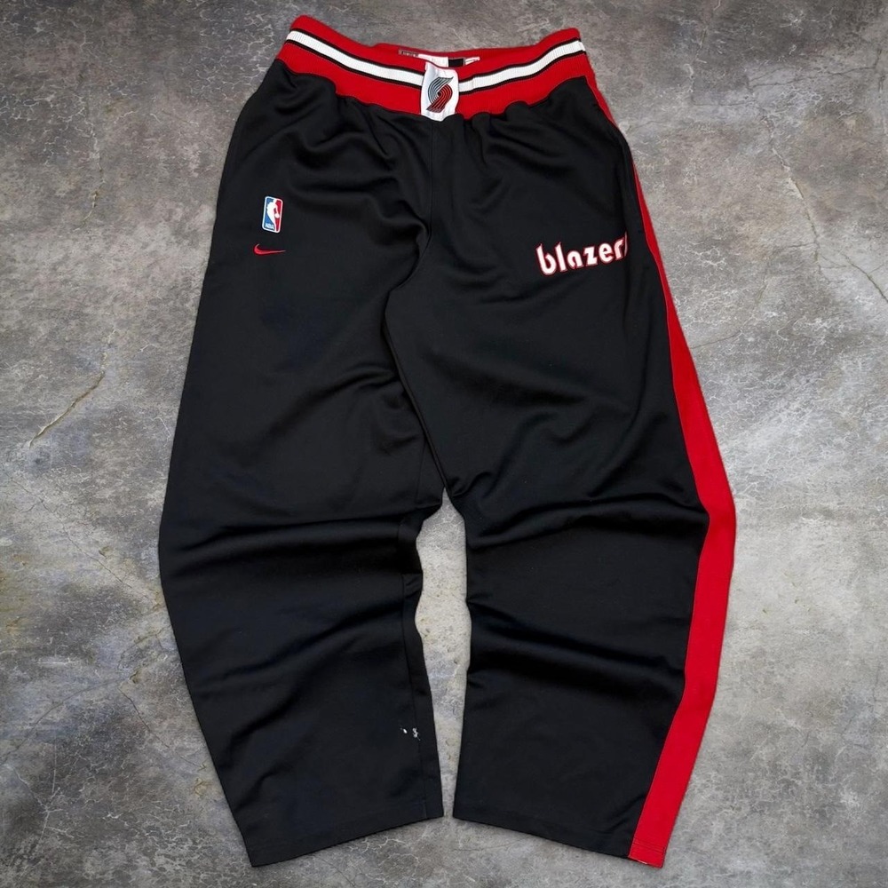 Vintage Nike Portland Trailblazers Warm Up Pants Men's Size Large Basketball 90s